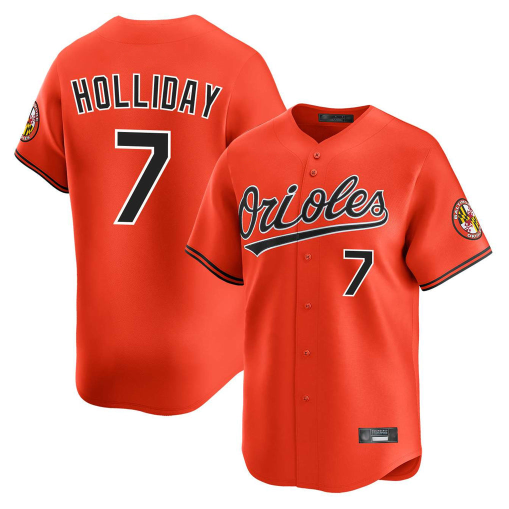 Silnrao B.Orioles #7 Jackson Holliday Player Orange Limited Home Game Stitched Jerseys