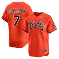 Silnrao B.Orioles #7 Jackson Holliday Player Orange Limited Home Game Stitched Jerseys