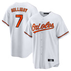 Silnrao B.Orioles #7 Jackson Holliday Player White Home Game Stitched Jerseys
