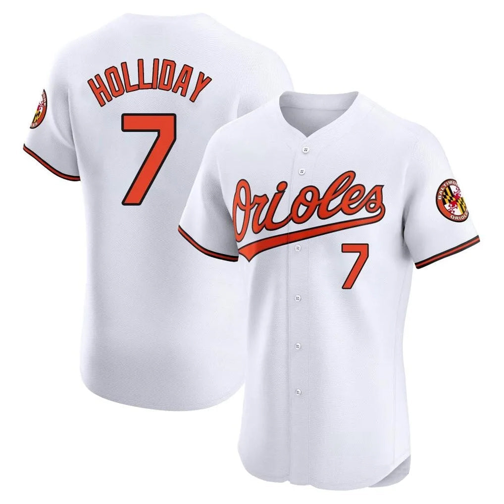 Silnrao B.Orioles #7 Jackson Holliday Player White Limited Elite Home Game Stitched Jerseys