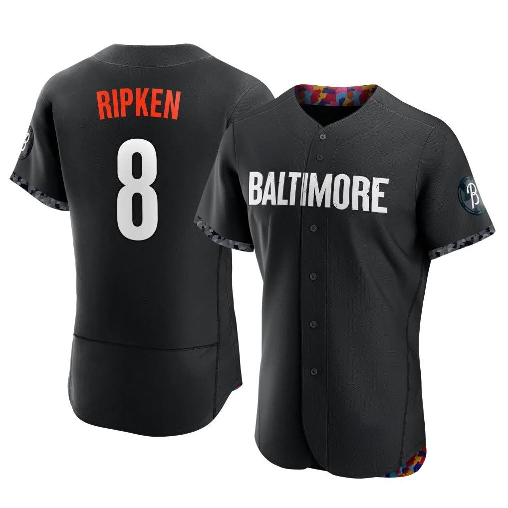 Silnrao B.Orioles #8 Cal Ripken Player Black City Connect Limited Elite Home Game Stitched Jerseys