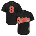 Silnrao B.Orioles #8 Cal Ripken Player Black Mitchell & Ness 1997 Cooperstown Mesh Game Stitched Jerseys