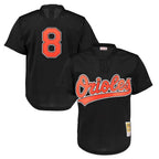 Silnrao B.Orioles #8 Cal Ripken Player Black Mitchell & Ness 1997 Cooperstown Mesh Game Stitched Jerseys