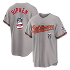Silnrao B.Orioles #8 Cal Ripken Player Gray USA 250 Fourth of July Home Game Stitched Jerseys