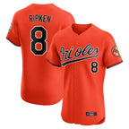 Silnrao B.Orioles #8 Cal Ripken Player Orange Limited Elite Home Game Stitched Jerseys