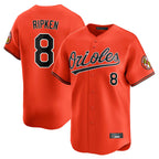 Silnrao B.Orioles #8 Cal Ripken Player Orange Limited Home Game Stitched Jerseys