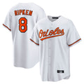 Silnrao B.Orioles #8 Cal Ripken Player White Home Game Stitched Jerseys