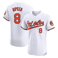 Silnrao B.Orioles #8 Cal Ripken Player White Limited Elite Home Game Stitched Jerseys