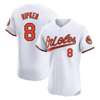Silnrao B.Orioles #8 Cal Ripken Player White Limited Elite Home Game Stitched Jerseys