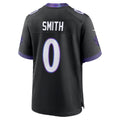 Silnrao B.Ravens #0 Roquan Smith Black Alternate Game Stitched Jerseys