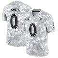 Silnrao B.Ravens #0 Roquan Smith Player Arctic Camo Salute to Service Limited Stitched Jerseys