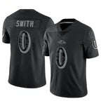 Silnrao B.Ravens #0 Roquan Smith Player Black REFLECTIVE Limited Stitched Jerseys