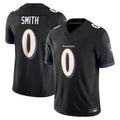 Silnrao B.Ravens #0 Roquan Smith Player Black Vapor F.U.S.E. Limited Stitched Jerseys
