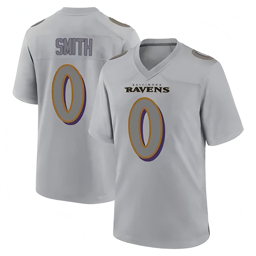 Silnrao B.Ravens #0 Roquan Smith Player Color Rush Vapor Untouchable Gray Stitched Jerseys