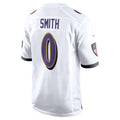 Silnrao B.Ravens #0 Roquan Smith Player White Game Home Stitched Jerseys