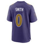 Silnrao B.Ravens #0 Roquan Smith Purple Alternate Game Stitched Jerseys