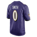 Silnrao B.Ravens #0 Roquan Smith Purple Team Game Stitched Jerseys