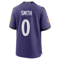 Silnrao B.Ravens #0 Roquan Smith Purple Team Game Stitched Jerseys