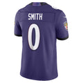Silnrao B.Ravens #0 Roquan Smith Purple Vapor F.U.S.E. Sewn Down Limited Stitched Jerseys