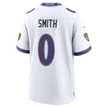 Silnrao B.Ravens #0 Roquan Smith White Game Stitched Jerseys