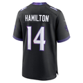 Silnrao B.Ravens #14 Kyle Hamilton Black Alternate Game Stitched Jerseys