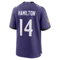 Silnrao B.Ravens #14 Kyle Hamilton Purple Team Game Stitched Jerseys
