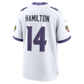 Silnrao B.Ravens #14 Ravens Kyle Hamilton White Game Stitched Jerseys