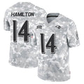 Silnrao B.Ravens #14 Kyle Hamilton Player Arctic Camo Salute to Service Limited Stitched Jerseys