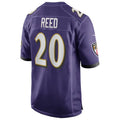 Silnrao B.Ravens #20 Ed Reed Player Purple Game Home  Stitched Jerseys