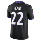 Silnrao B.Ravens #22 Derrick Henry Black Alternate Alternate Vapor F.U.S.E. Stitched Limited Jerseys