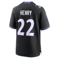 Silnrao B.Ravens #22 Derrick Henry Black Alternate Game Stitched Jerseys