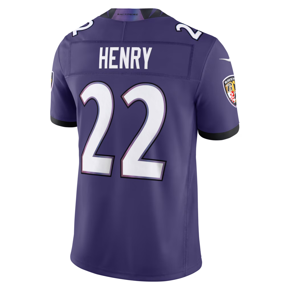 Silnrao B.Ravens #22 Derrick Henry Purple Team Vapor F.U.S.E. Stitched Limited Jerseys