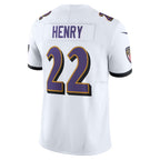 Silnrao B.Ravens #22 Derrick Henry Player Vapor F.U.S.E. Limited White Stitched Jerseys
