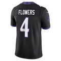 Silnrao B.Ravens #4 Zay Flowers Black Alternate Alternate Vapor F.U.S.E. Stitched Limited Jerseys
