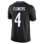 Silnrao B.Ravens #4 Zay Flowers Black Alternate Alternate Vapor F.U.S.E. Stitched Limited Jerseys