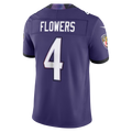 Silnrao B.Ravens #4 Zay Flowers Purple Team Vapor F.U.S.E. Stitched Limited Jerseys