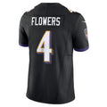 Silnrao B.Ravens #4 Zay Flowers Player Vapor F.U.S.E. Limited Black Stitched Jerseys