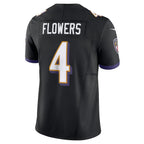 Silnrao B.Ravens #4 Zay Flowers Player Vapor F.U.S.E. Limited Black Stitched Jerseys