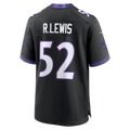 Silnrao B.Ravens #52 Ray Lewis Black Alternate Retired Player Stitched Jerseys