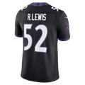 Silnrao B.Ravens #52 Ray Lewis Black Alternate Vapor F.U.S.E. Stitched Retired Player Limited Jerseys