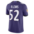 Silnrao B.Ravens #52 Ray Lewis Purple Vapor F.U.S.E. Stitched Retired Limited Jerseys