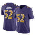 Silnrao B.Ravens #52 Ray Lewis Player Vapor F.U.S.E. Limited Purple Stitched Jerseys