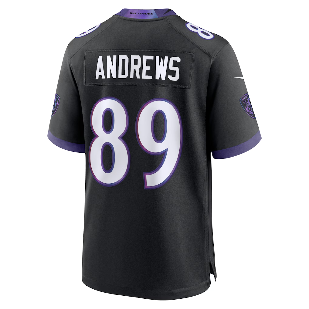 Silnrao B.Ravens #89 Mark Andrews Black Alternate Stitched Jerseys