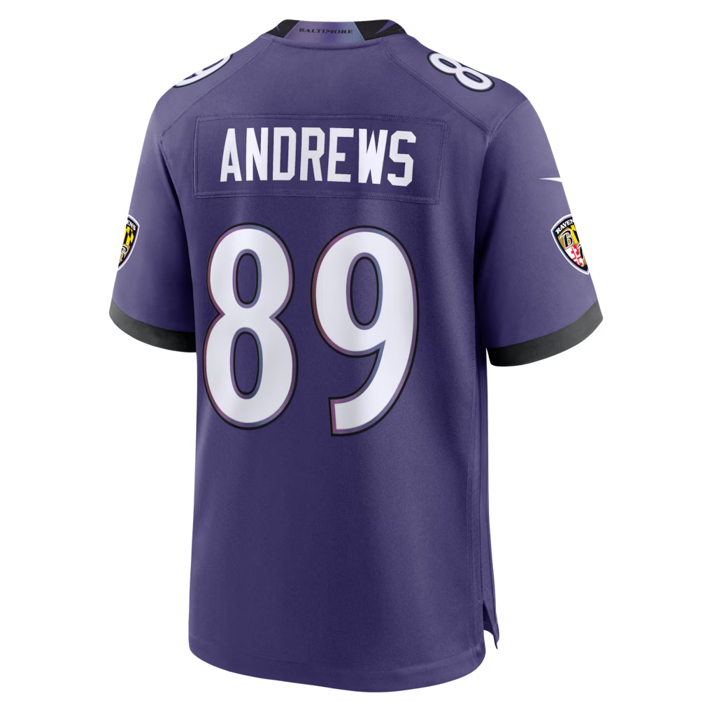 Silnrao B.Ravens #89 Mark Andrews Purple Team Game Stitched Jerseys