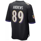 Silnrao B.Ravens #89 Mark Andrews Player Black Game Stitched Jerseys