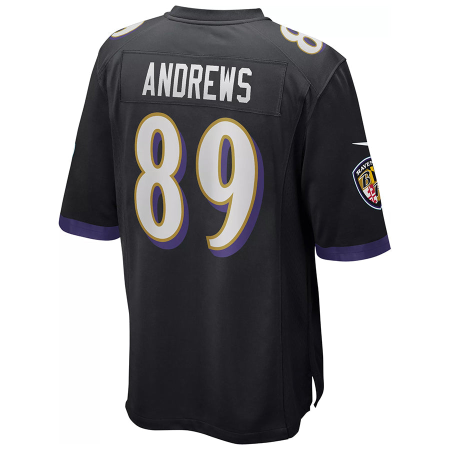 Silnrao B.Ravens #89 Mark Andrews Player Black Game Stitched Jerseys
