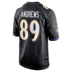 Silnrao B.Ravens #89 Mark Andrews Player Black Home Game Stitched Jerseys