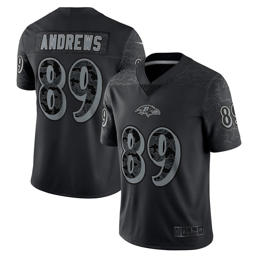 Silnrao B.Ravens #89 Mark Andrews Player RFLCTV Limited Black Stitched Jerseys