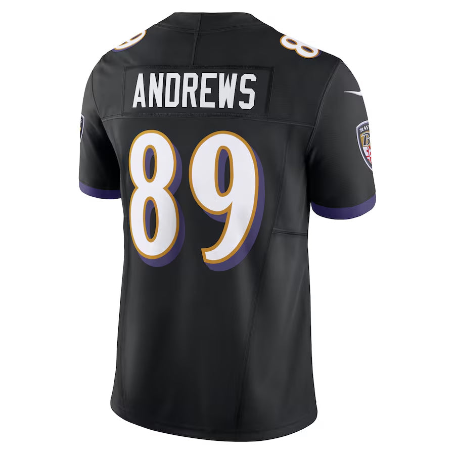 Silnrao B.Ravens #89 Mark Andrews Player Vapor F.U.S.E. Limited Black  Stitched Jerseys