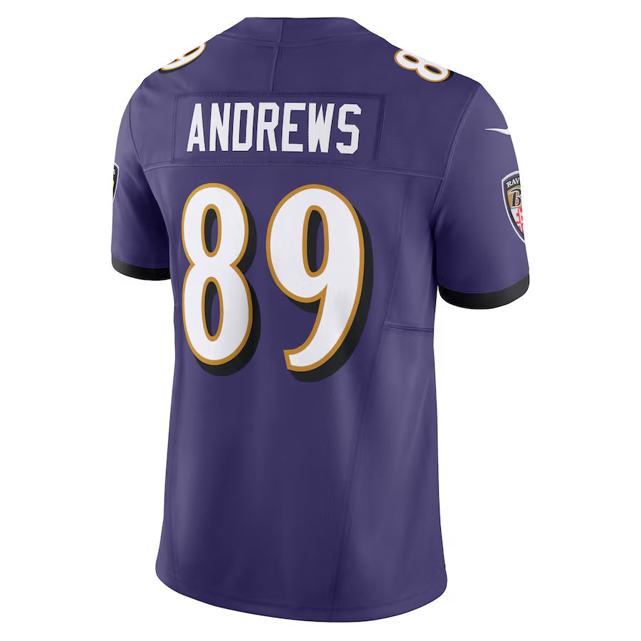 Silnrao B.Ravens #89 Mark Andrews Player Vapor F.U.S.E. Limited Purple Stitched Jerseys